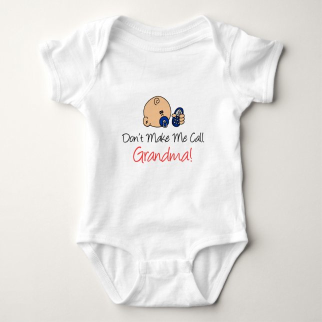 Bring mich nicht dazu, Oma zu rufen Baby Strampler (Vorderseite)