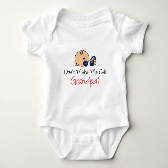 Bring mich nicht dazu, Opa anzurufen Baby Strampler (Vorderseite)