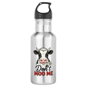 Bring mich nicht zum Lachen Kuh Vintage Gravur Edelstahlflasche