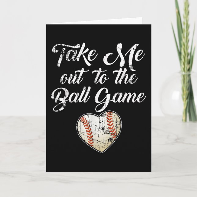 Bring mich raus in die Ball Game Baseball Mama Sch Karte (Vorderseite)