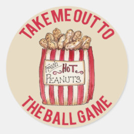 Bring mich raus zum Ballspiel-Aufkleber Runder Aufkleber