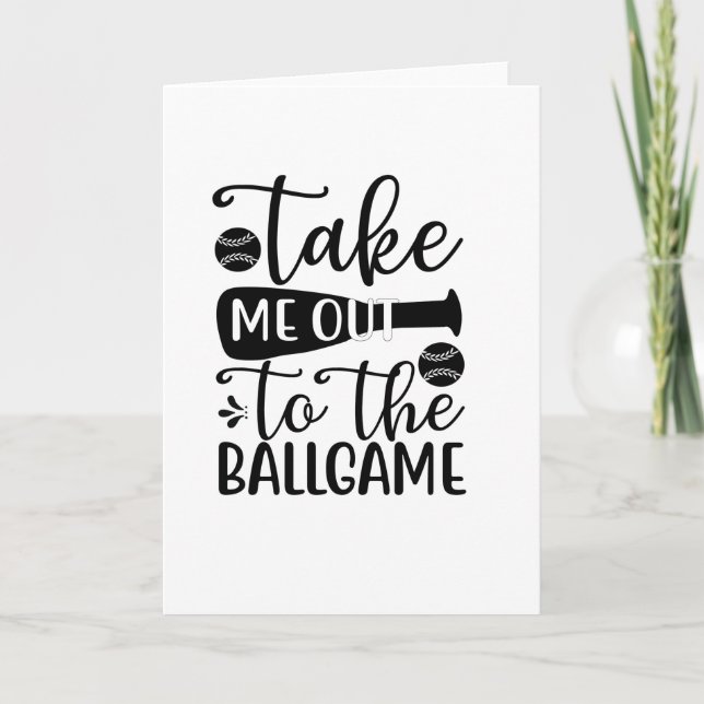 Bring mich raus zum Ballspiel Karte (Vorderseite)