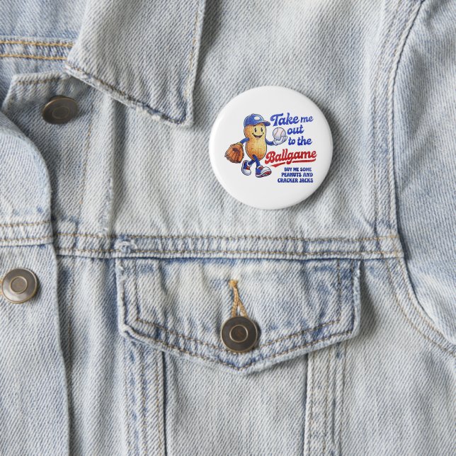 Bring mich zum lustigen Baseballspiel Button (Beispiel)