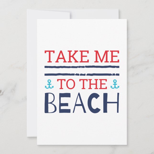Bring mich zum Strand Dankeskarte (Vorderseite)