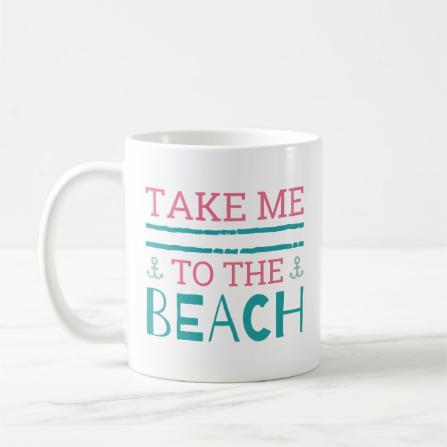 Bring mich zum Strand Kaffeetasse (Links)
