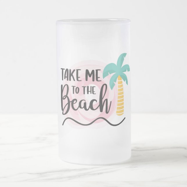 Bring mich zum Strand Mattglas Bierglas (Mittel)