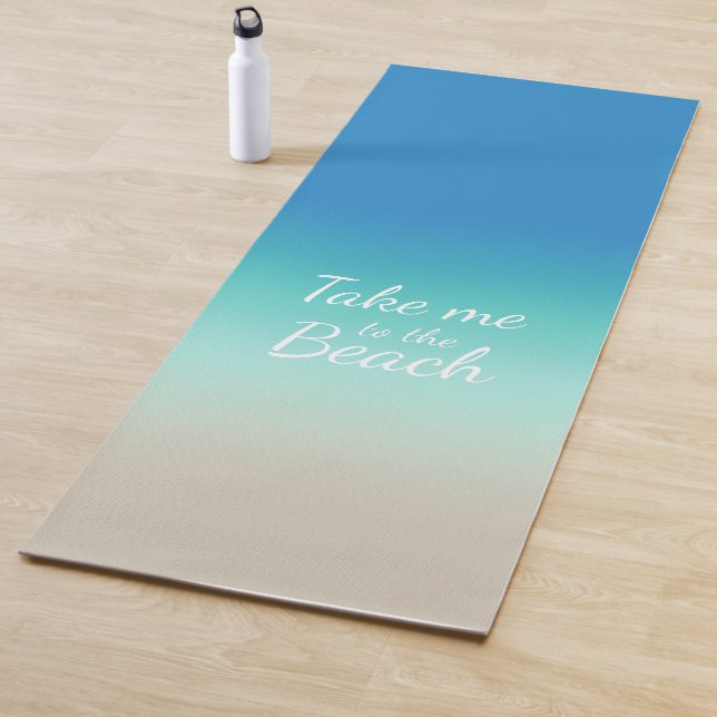 "Bring mich zum Strand" Modernes Blue Ombre Yogamatte (Beispiel)