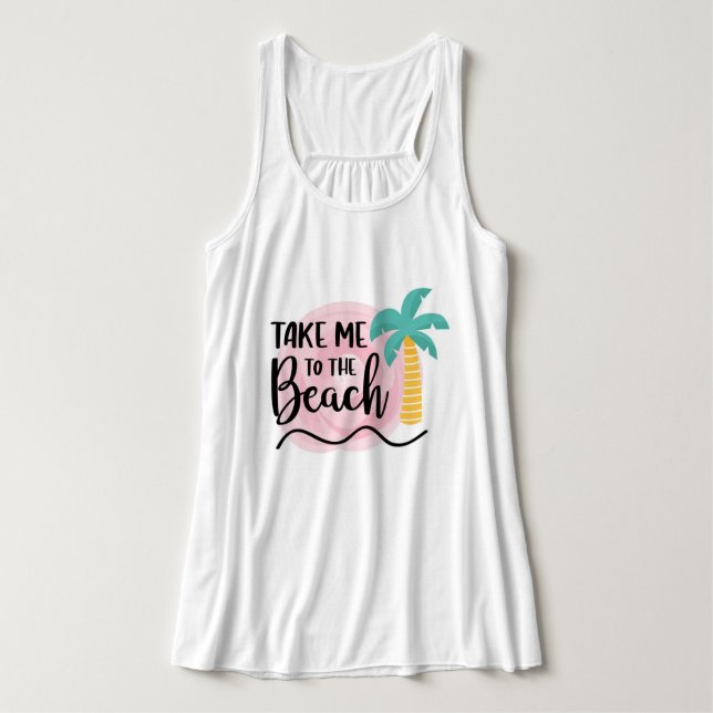 Bring mich zum Strand Tank Top (Design Vorderseite)
