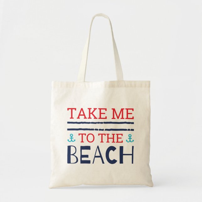 Bring mich zum Strand Tragetasche (Vorne)