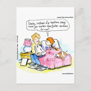 Bring mir bei, Satire zu lesen, Daddy Lustig Postkarte