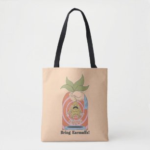 "Bring Ohrenschützer!" Grafik mit schreiender Alra Tasche