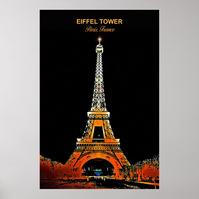 Bring Paris Zuhause: Eiffelturm Travel Poster (Vorne)