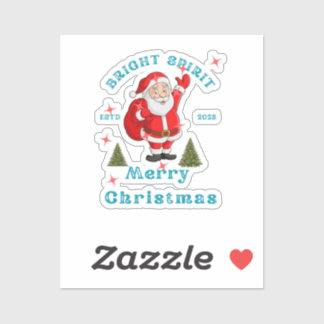 Bring the holiday cheer to life with Santa design Aufkleber
