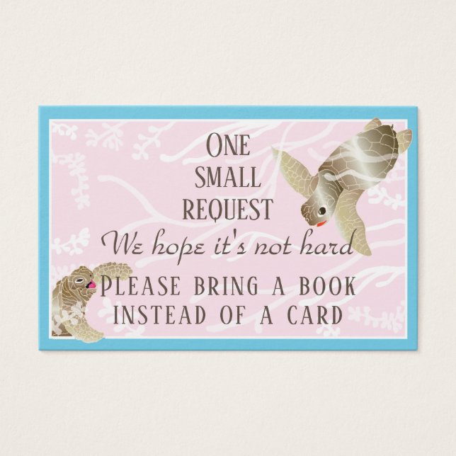 BringABook Baby Sea Turtle Insert Card/Personalize (Vorderseite)