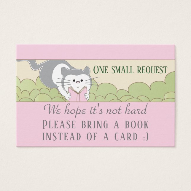 BringABook "Library? Pink" Insérer carte/Personnal (Devant)