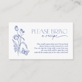 Bringen Sie bitte ein Rezept mit blauem Brautparty Begleitkarte