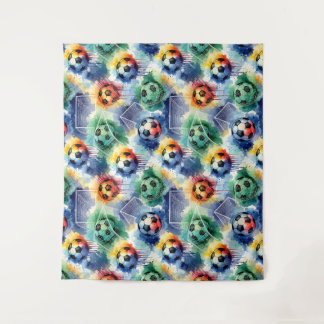 Bringen Sie den Fußball-Geist in Ihre Designs Wandteppich