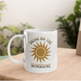 Bringen Sie den Sonnenschein in den Golden Kaffeetasse