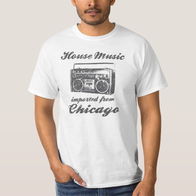 Bringen Sie die Musik unter, die aus dem T-Shirt (Vorderseite)