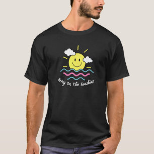 Bringen Sie die Niedliche Sonnenlächelung an. T-Shirt