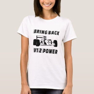 Bringen Sie die V12 Power Race Car Silhouette zurü T-Shirt