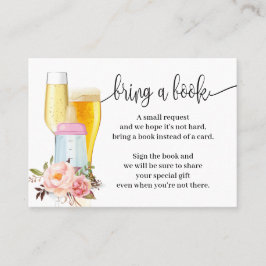 Bringen Sie ein Buch Blasen Pink Baby Dusche Beila Platzkarte