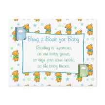 Bringen Sie ein Buch für Baby Blue Jungs Babydusch