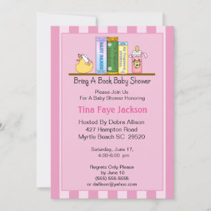 Bringen Sie ein Buch mit Baby Shower Invitation (G Einladung