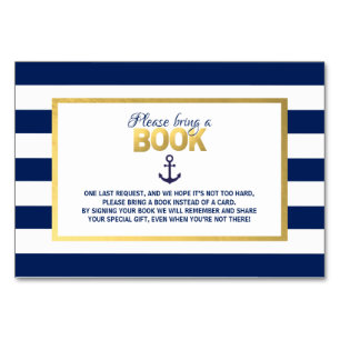 Bringen Sie eine Blue Nautical Baby Duschkarte für Tischnummer