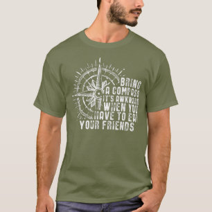 Bringen Sie einen Kompass zum Spaß, wenn Sie Freu T-Shirt