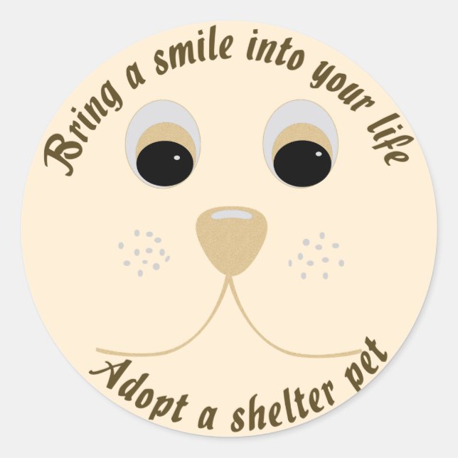 Bringen Sie einen Smile-Aufkleber mit Runder Aufkleber (Vorderseite)