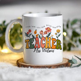 Bringen Sie ihnen Liebe bei. Personalisierter Lehr Kaffeetasse