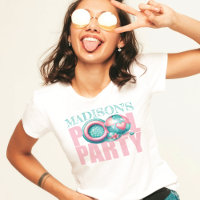 Bringen Sie Ihr eigenes Pool-Party rosa Personalis