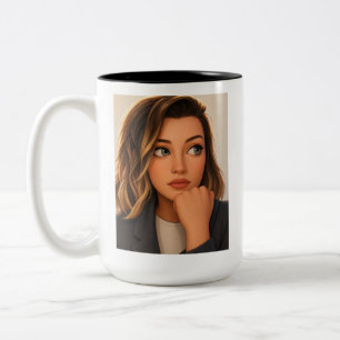 Bringen Sie Ihren Lieblingscharakter zum Leben an Zweifarbige Tasse