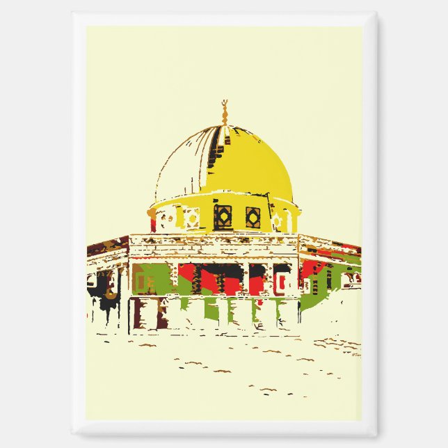 Bringen Sie Jerusalem Zuhause: Kuppel des Rock Mag Magnet (Vorderseite)