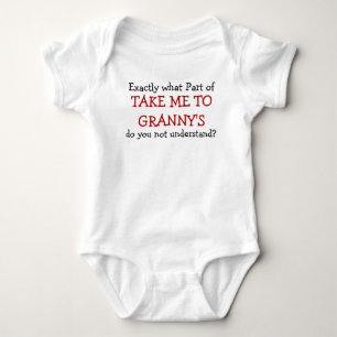 Bringen Sie mich zu Grannys Baby Säugling Bodysuit Strampler