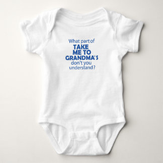 Bringen Sie mich zu Oma's Babykleid Baby Strampler