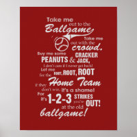 Bringen Sie mich zum Ballgame - Rot