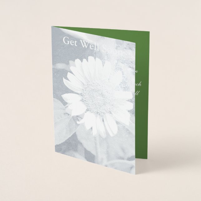 Bringen Sie sich bald die gelbe Sonnenblume Folienkarte (Vorderseite)