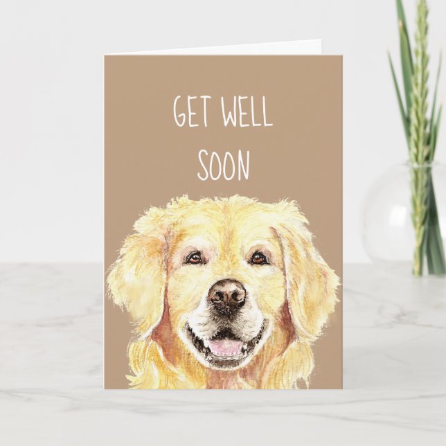 Bringen Sie sich bald Wasser Golden Retriever Hund Karte (Vorderseite)