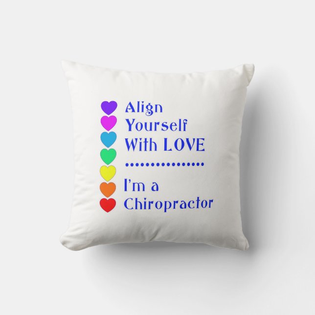 Bringen Sie sich mit Liebe an - ich bin Chiroprakt Kissen (Vorderseite)