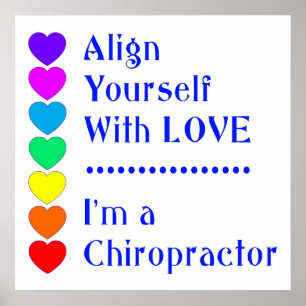 Bringen Sie sich mit Liebe an - ich bin Chiroprakt Poster