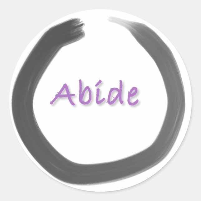 Bringen Sie Zen-Buddhist-Enso-Circle-Sticker Runder Aufkleber (Vorderseite)