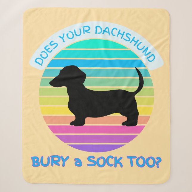 Bringt deine Dackel einen Socken zu einem Sonnenun Sherpadecke (Vorderseite)