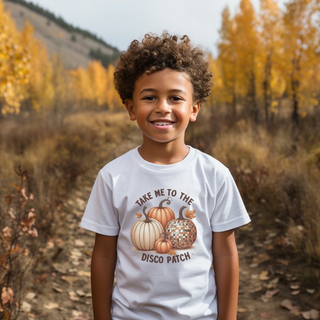 Bringt mich zu den Herbstkindern des Disco Patch z T-Shirt (Take me to the Disco Patch watercolor autumn kids T-Shirt)