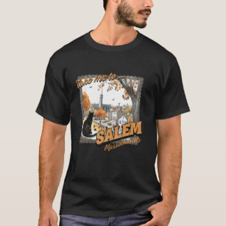 Bringt mich zu Salem Massachusetts Black Cat Hexe T-Shirt