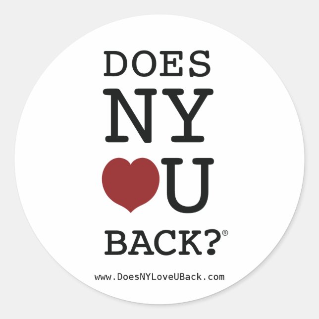 BRINGT NY [HERZ] U ZURÜCK?® Aufkleber (Vorderseite)