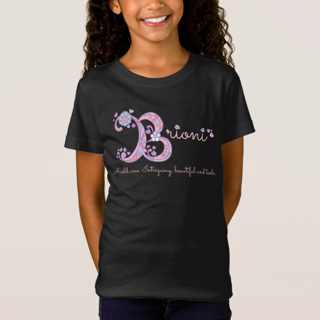 Brioni Gironi B Name bedeutet Monogramm T-Shirt (Vorderseite)
