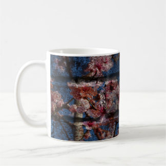 Brique Bleue et Fleur Mug