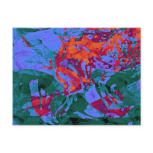 "Briques : Carte postale colorée d'art